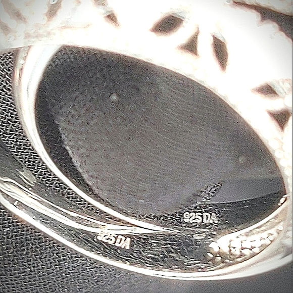 Vintage Style Sterling Silver Filigree Bridal Ring Set CZ Milgrain Details 925 - Picture 11 of 12